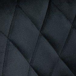 Baarituoli 2 kpl setti, säädettävä ja pyörivä, samettimainen verhoilu, selkänojalla ja jalkatuella, musta