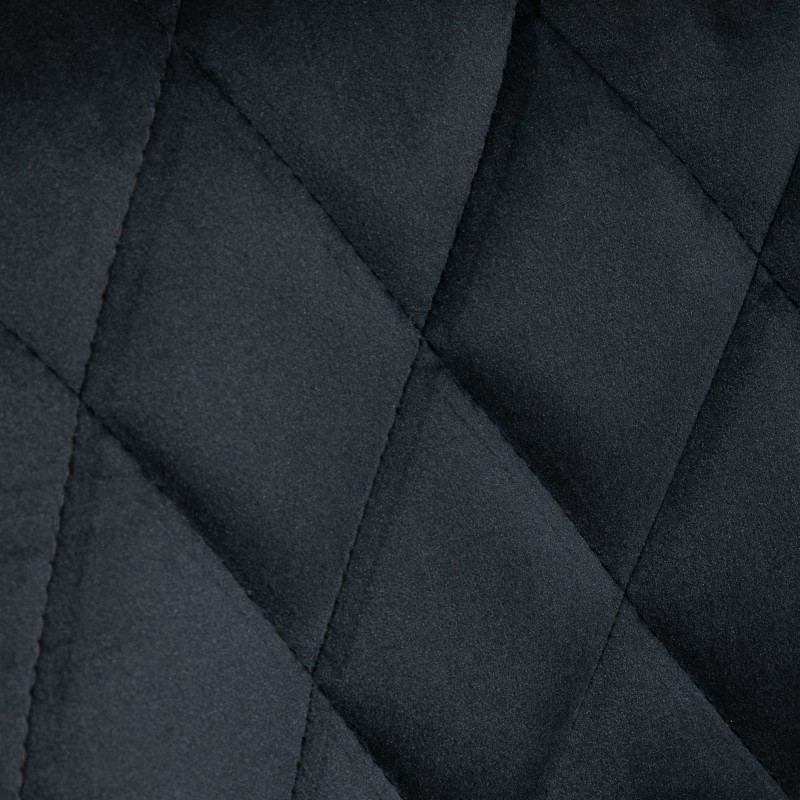 Baarituoli 2 kpl setti, säädettävä ja pyörivä, samettimainen verhoilu, selkänojalla ja jalkatuella, musta