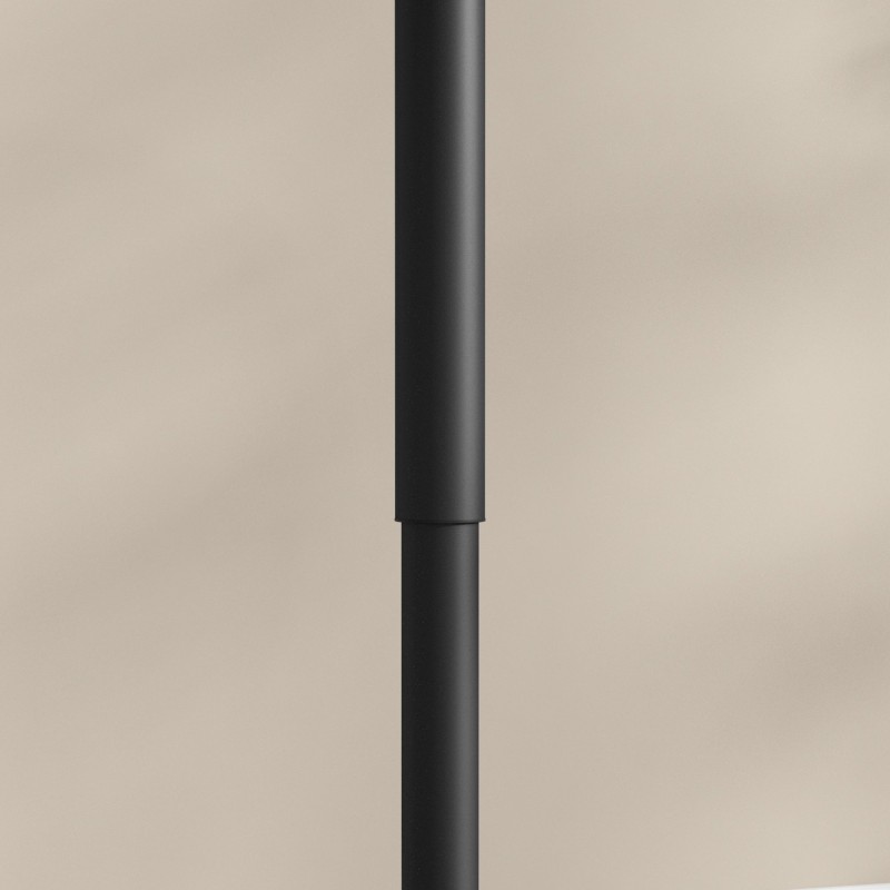 Korkeussäädettävä baaripöytä kahdelle, marmorikuvioitu kansi, 60 x 60 x 68–93,5 cm, musta