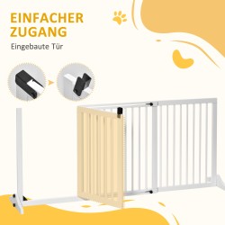 Koiraportti vapaasti seisova mäntyä säädettävä 113–166 x 36 x 71 cm valkoinen