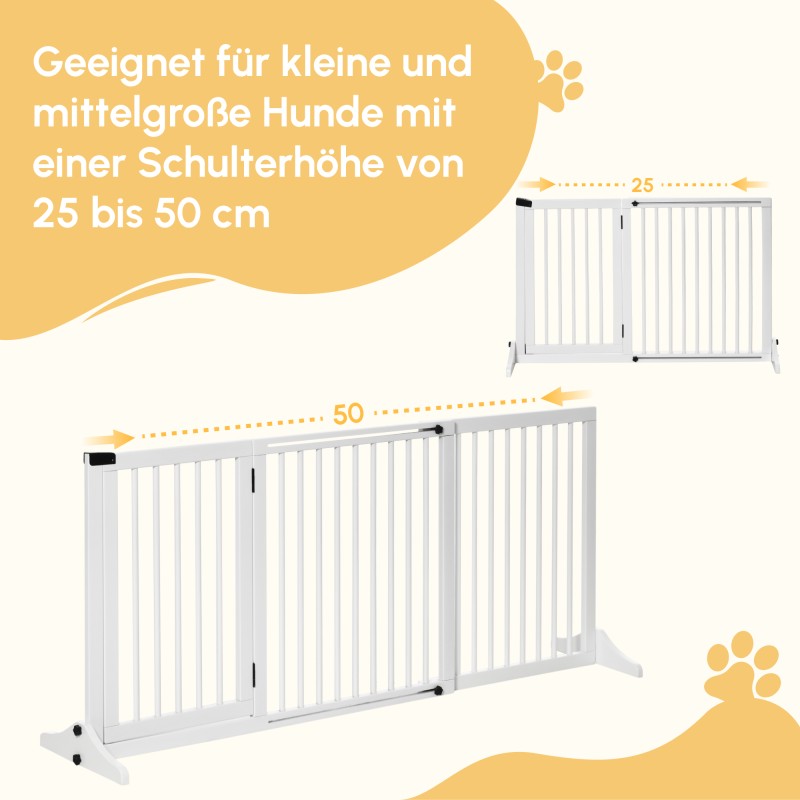 Koiraportti vapaasti seisova mäntyä säädettävä 113–166 x 36 x 71 cm valkoinen