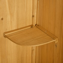 Puinen pihakaappi puutarhatyökaluille, asfalttikatto, 77 x 54,2 x 179 cm, keltavihreä