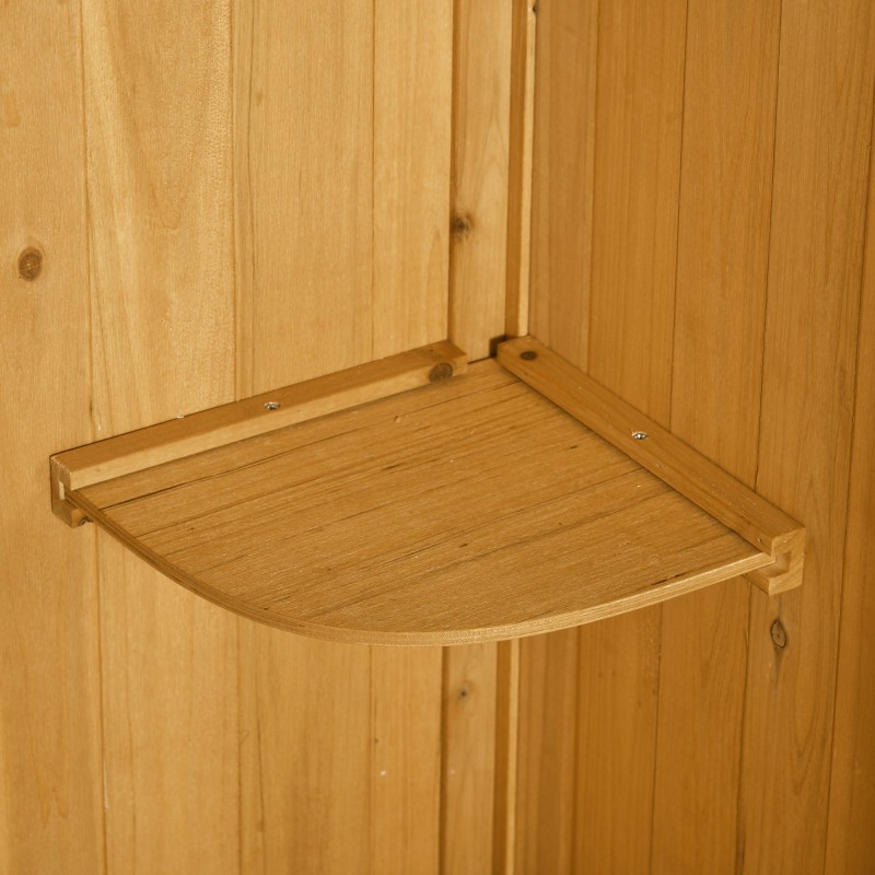 Puinen pihakaappi puutarhatyökaluille, asfalttikatto, 77 x 54,2 x 179 cm, keltavihreä