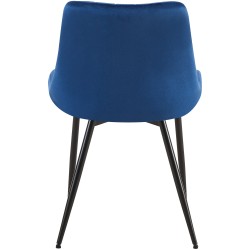 Tyylikkäät samettituolit ruokailutilaan - 2 kpl pehmustetut mustat tuolit