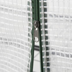 Muovikasvihuone 4 hyllyllä, teräsrunko, 70 x 50 x 160 cm, valkoinen