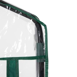 Muovikasvihuone 4 hyllyä 70 x 50 x 160 cm läpinäkyvä/vihreä