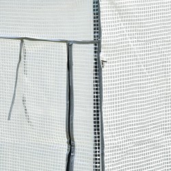 Kasviteltta parvekkeelle teräsrungolla ja PE-muovipäällysteellä 100 x 50 x 150 cm valkoinen