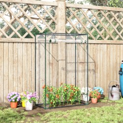 Kasviteltta parvekkeelle teräsrunko ja läpinäkyvä muovipeite 100 x 50 x 150 cm