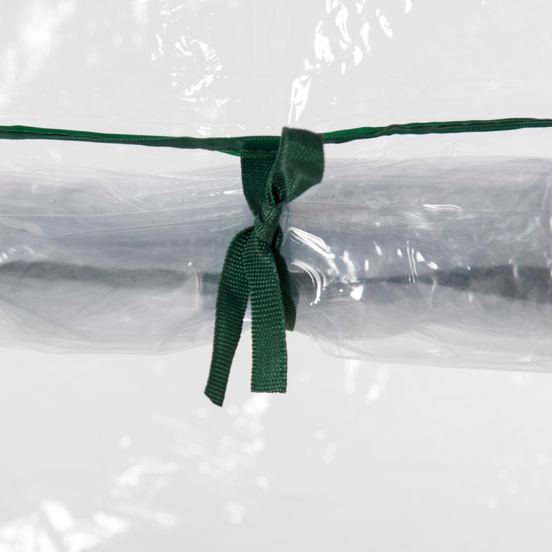 Kasviteltta parvekkeelle teräsrunko ja läpinäkyvä muovipeite 100 x 50 x 150 cm