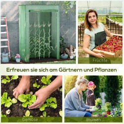Kasvihuone tomaatille ja vihanneksille teräsrunko 100x50x150 cm vihreä