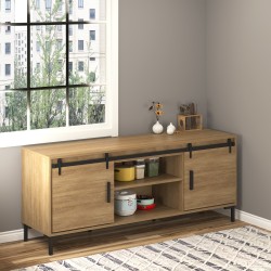 Liukuovikiskosarja kaksiosaiselle puuovelle, hiiliteräs 183 cm, musta, täydellinen asennuspakkaus