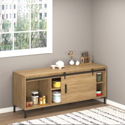 Liukuovikiskosarja puuovelle 200 cm, hiiliteräs, musta, täydellinen asennussetti