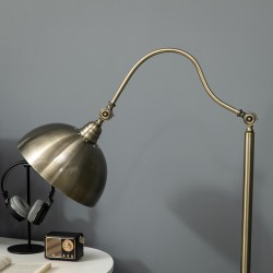Lattiavalaisin vintage-tyyli metalli 42 x 25,5 x 152 cm messinkilook bronze