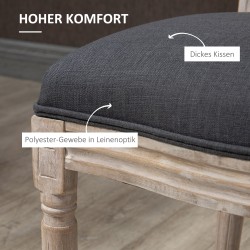 Ruokapöydän tuolit 2 kpl, pehmustetut, rottinkityylinen selkänoja, puujalat, harmaa