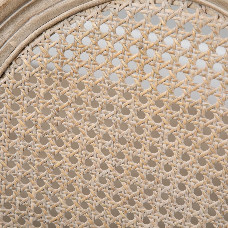 Ruokapöydän tuolit 2 kpl, pehmustetut, rottinkityylinen selkänoja, puujalat, harmaa