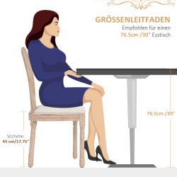 Ruokapöydän tuolit 2 kpl, vintage-tyyli, rottinkiselkänoja, kumipuu, luonnonpuu/creme