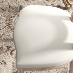 Ruokapöydän tuolit 2 kpl, vintage-tyyli, rottinkiselkänoja, kumipuu, luonnonpuu/creme