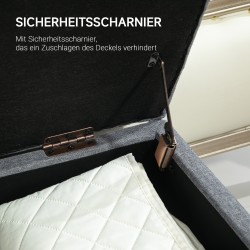 Säilytyspenkki eteiseen, polyesteri ja kautsupuu, 100 x 40 x 44 cm, vaaleanharmaa