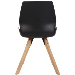 Mukava ja kestävä Luna-vierailutuoli puurunkoisena