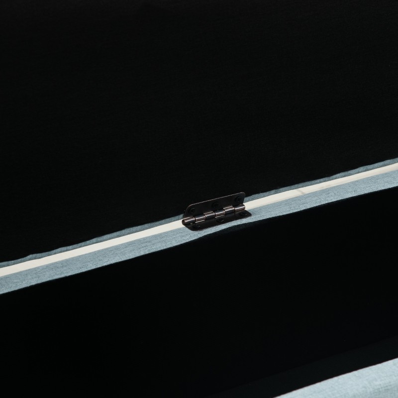 Säilytysrahiksi muotoiltu penkki puujaloilla 110x39x45 cm vaaleanvihreä