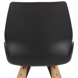 Mukava ja kestävä Luna-vierailutuoli puurunkoisena