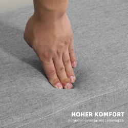 Säilytyspenkki eteiseen, polyesteri ja kumipuu, 110x39x45 cm, harmaa