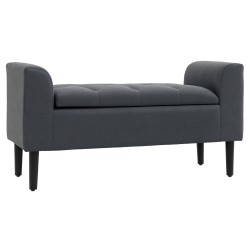 Säilytyspenkki olohuoneeseen ja makuuhuoneeseen kangas 116 x 44 x 58 cm tummanharmaa