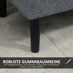 Säilytyspenkki ja istuin, polyesteri, kumipuu, 116 x 44 x 58 cm, vaaleanharmaa