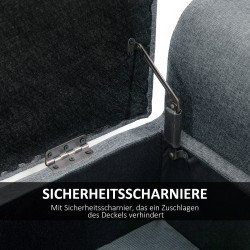 Säilytyspenkki ja istuin, polyesteri, kumipuu, 116 x 44 x 58 cm, vaaleanharmaa