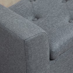 Säilytyspenkki ja istuin, polyesteri, kumipuu, 116 x 44 x 58 cm, vaaleanharmaa