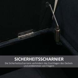 Säilytyspenkki käsinojilla olohuoneeseen/makuuhuoneeseen, samettipintainen, puujalat, 107 x 42 x 65 cm, musta