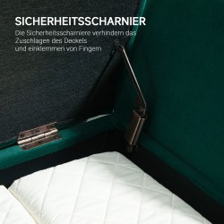 Säilytyspenkki käsinojilla, samettimainen polyesteri, 107 x 42 x 65 cm, vihreä