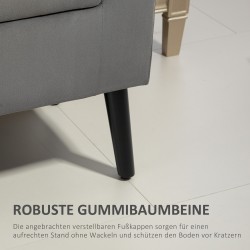 Säilytysrahi käsinojilla, samettimainen polyesteri, 111,5 x 41 x 65 cm, tummanharmaa