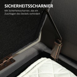 Säilytysrahi käsinojilla, samettimainen polyesteri, 111,5 x 41 x 65 cm, tummanharmaa