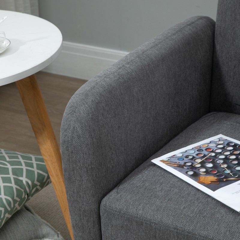 2-istuttava samettisohva pieniin tiloihin, harmaa, 130 x 70 x 80 cm, 2 tyynyä