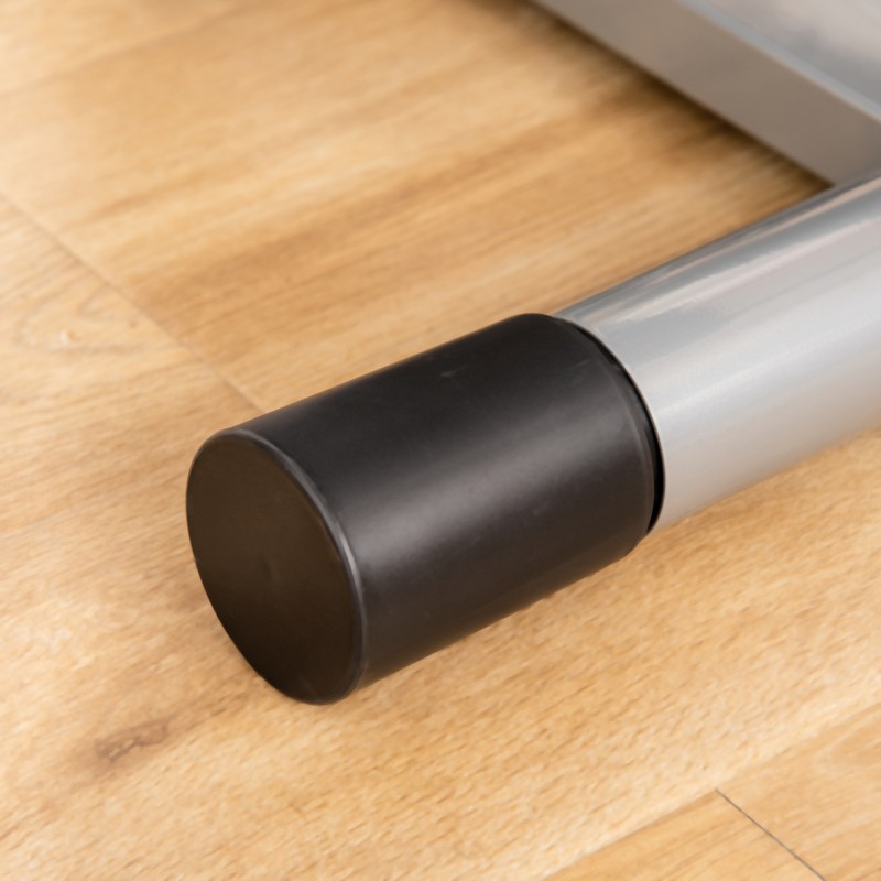 Kuntosteppari kotiin ja toimistolle, metallirunko, LCD-näyttö, säädettävä korkeus, musta/hopea