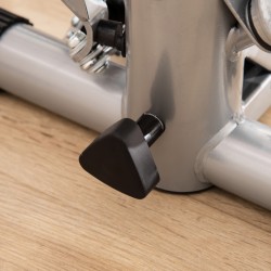 Kuntosteppari kotiin ja toimistolle, metallirunko, LCD-näyttö, säädettävä korkeus, musta/hopea