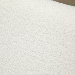 Keinutuoli olohuoneeseen, puurunko kautsupuuta, pehmustettu teddyfleece, 60 x 81 x 71 cm, cremevalkoinen