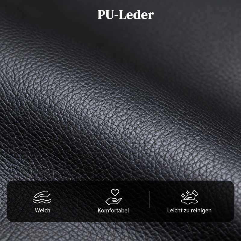 Hierottava lepotuoli ja TV-nojatuoli, keinonahka, 2 värinäpistettä, kallistuva selkänoja, musta