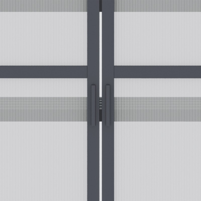 Kasvikaappi 3 tasoa puurunko polykarbonaatti ulkokäyttöön 70,5 x 42 x 132 cm harmaa