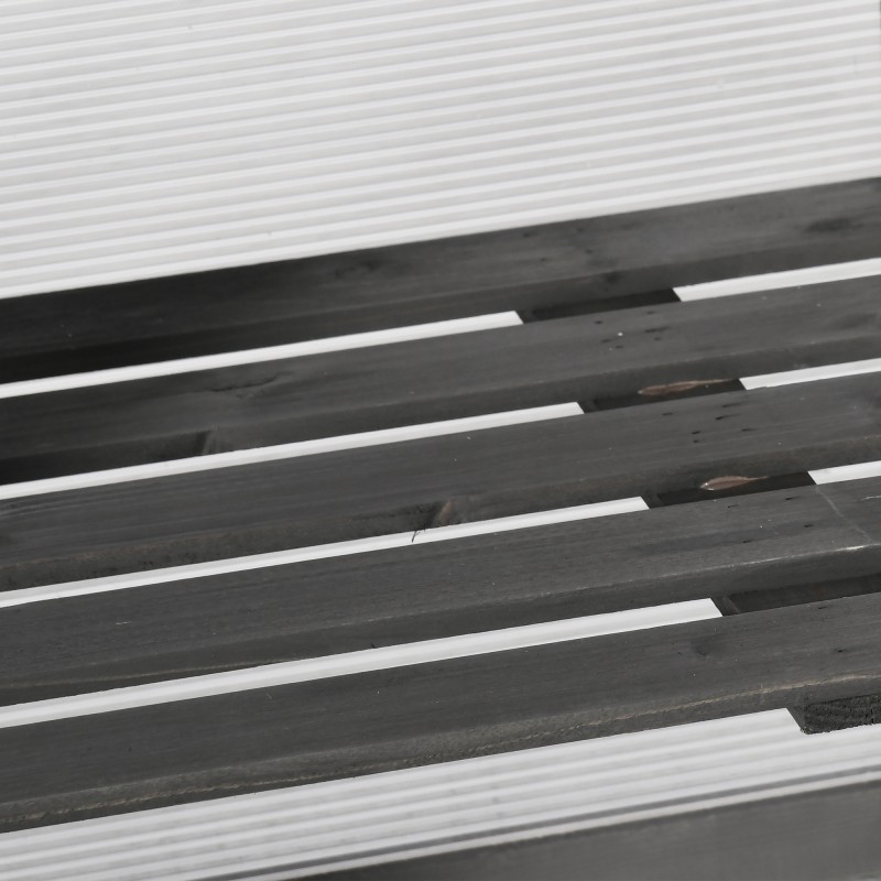 Kasvihuone ulkokäyttöön, puurunko ja polykarbonaatti, 58 x 44 x 78 cm, tummanharmaa