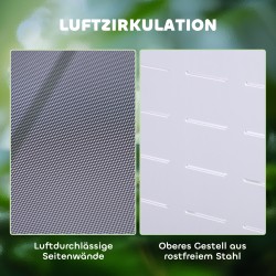 Verkkoterraario matelijoille ja sammakkoeläimille alumiinia 120 x 40 x 40 cm valkoinen/hopea/musta