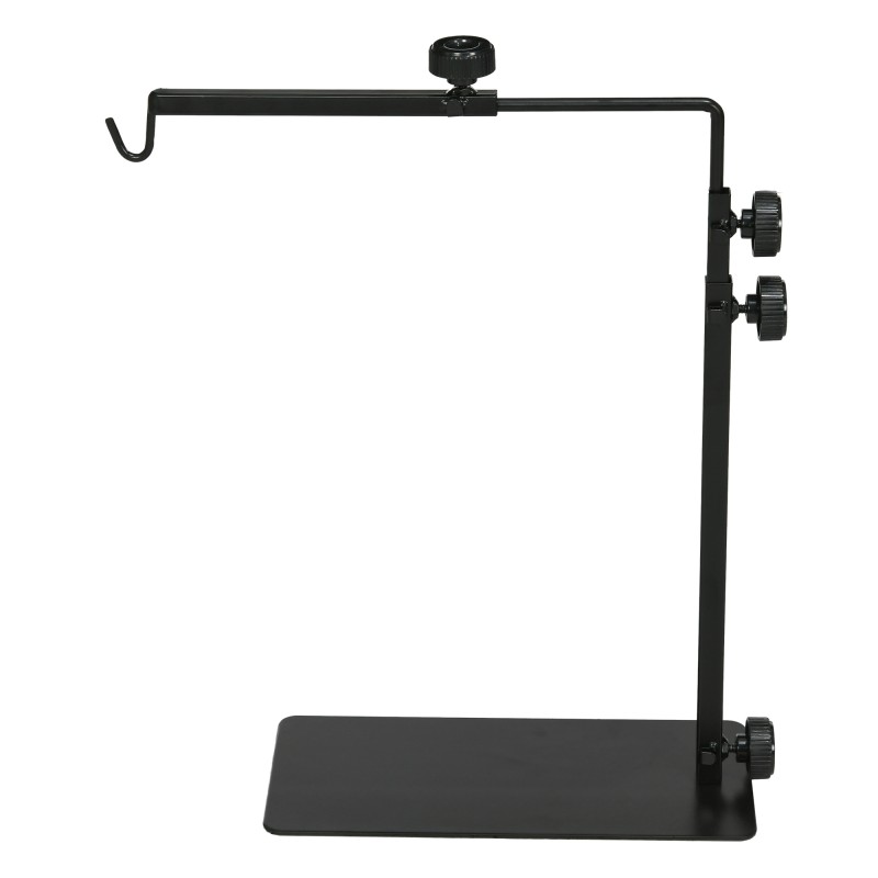 Lämpölampputeline terraarioon matelijoille ja sammakkoeläimille, säädettävä teräs 40x15x95 cm, musta