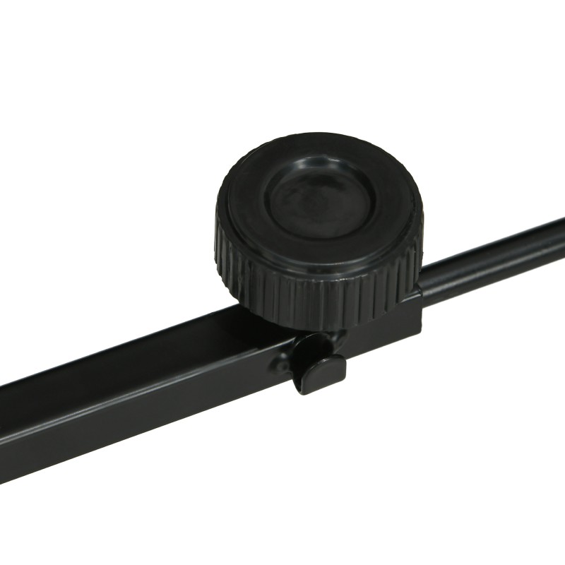 Lämpölampputeline terraarioon matelijoille ja sammakkoeläimille, säädettävä teräs 40x15x95 cm, musta