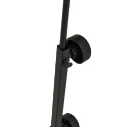 Lämpölampputeline terraarioon matelijoille ja sammakkoeläimille, säädettävä teräs 40x15x95 cm, musta