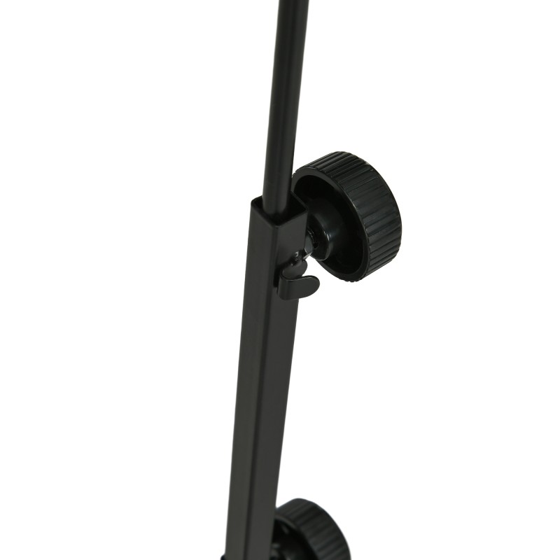 Lämpölampputeline terraarioon matelijoille ja sammakkoeläimille, säädettävä teräs 40x15x95 cm, musta