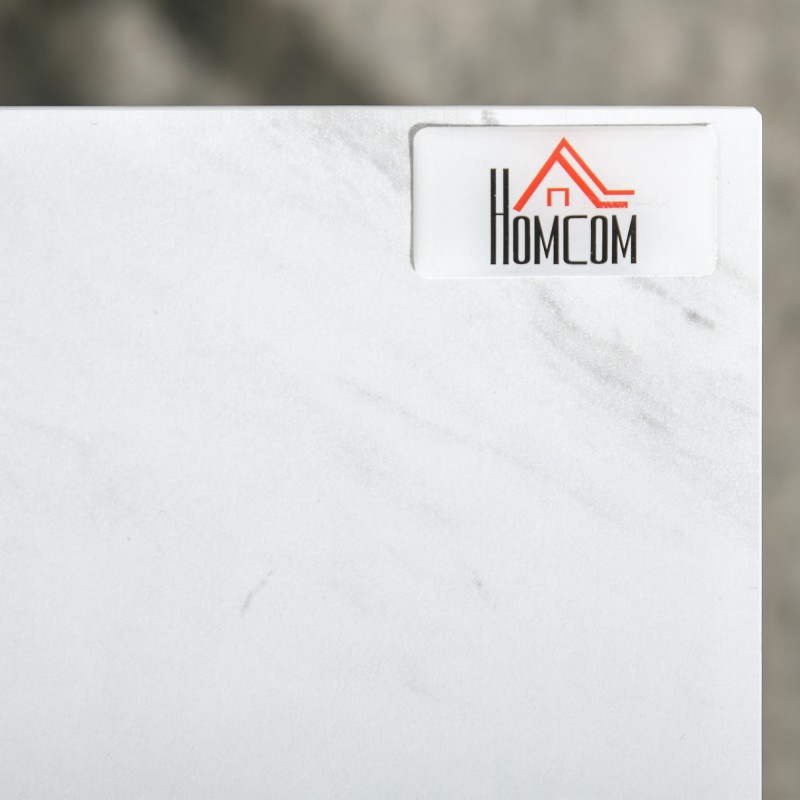 Sohvapöytäsarja 2 osaa, MDF-kansi ja teräsrunko, setattava, valkoinen/musta