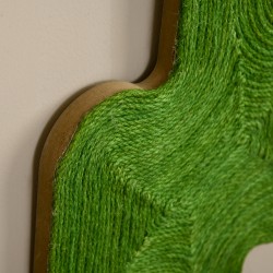 Kissan raapimalevy seinään, kaktusdesign, juuttipinta, 30 x 60 cm, 2 kpl, Eiche+Weiß+Grün