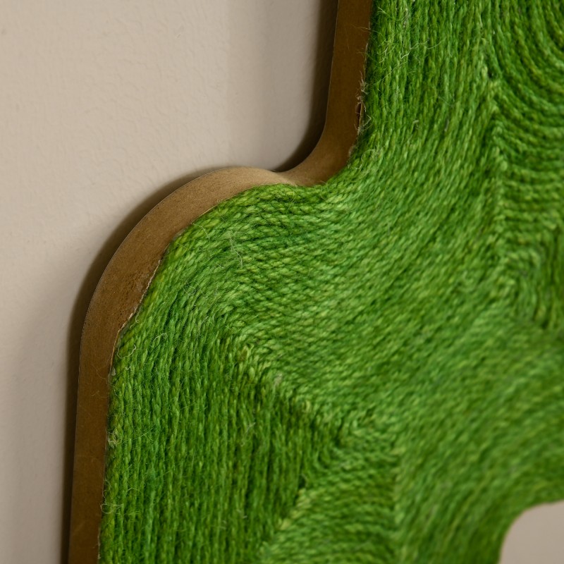 Kissan raapimalevy seinään, kaktusdesign, juuttipinta, 30 x 60 cm, 2 kpl, Eiche+Weiß+Grün