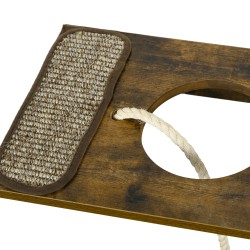 Kissan seinäkiipeilysetti, 8-osainen, lastulevy ja sisal, max 8 kg, ruskea/kermanvalkoinen